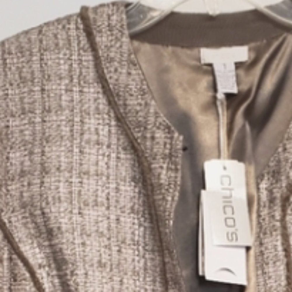 NWT CHICO'S DAPHINE TRAVEL JACKET BLAZER  SIZE 1 - Picture 3 of 6